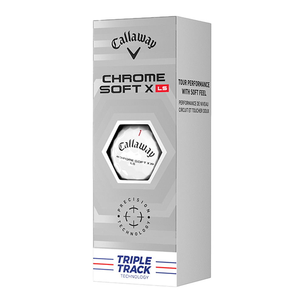 Callaway Chrome Soft X LS Triple Track White Sleeved Golf Balls